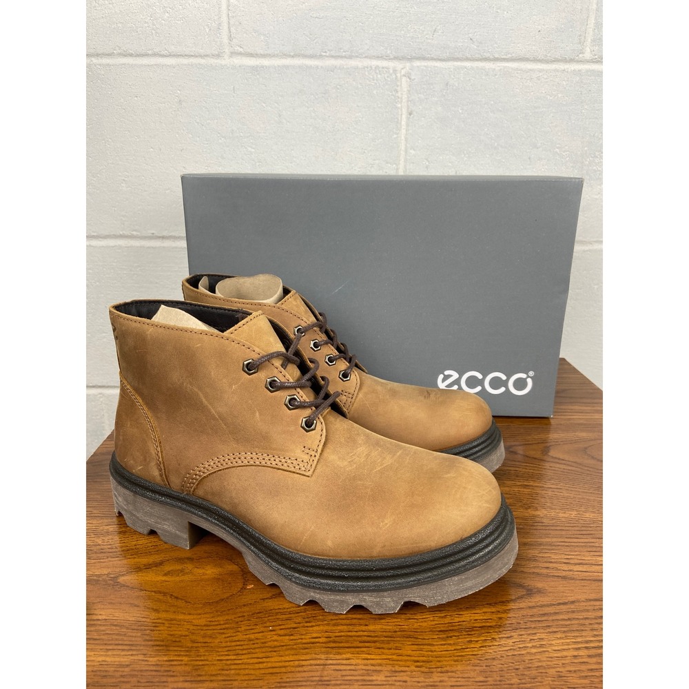 ECCO Grainer M Chukka Boots Camel Leather Ankle Lace Up Comfort EU‎ 40 US 6-6.5